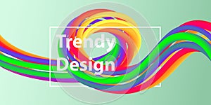 Futuristic abstract background. 3D illustration of a fluid shape. Abstract landing page template. Color Liquid form