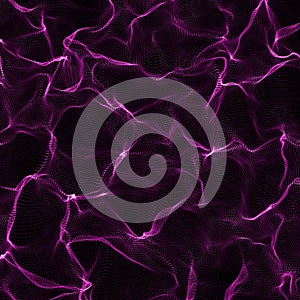 Futuristic Abstract Background. 3d Render Illustration. Warp surface. Distortion. Fabric. Space surface. sci-fi backdrop