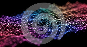 Vibrant Digital Network Connection Wave