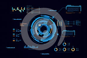 Futuristic abstract background .Future theme concept background.Data dashboard,Graph,Panel digital concept.vector and illustration