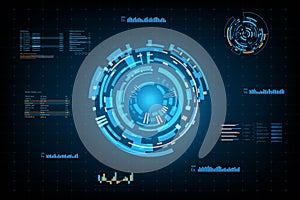 Futuristic abstract background .Future theme concept background.Data dashboard,Graph,Panel digital concept.vector and illustration