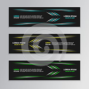 Futuristic abstract banner template for company corporate techno business template