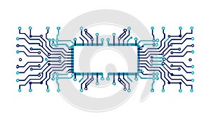 Futuristic Abstract Circuitry Design Blue, vector design Generative AI