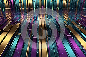 Futuristic abstract color gradient with smooth vibrant transitions. photo