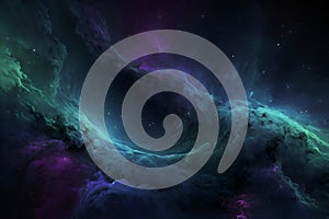 Futuristic abstract color gradient with smooth vibrant transitions. photo
