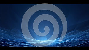 Abstract Blue Digital Waveform Background