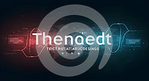 Futuristic Digital Technology Background with Abstract Data and UI Elements