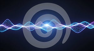 Futuristic abstract digital waveform for modern technology and dynamic data visualization projects.