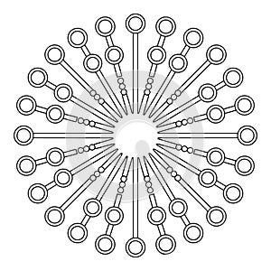 Futuristic Abstract Geometric Tech Burst Ã¢â¬' High-Tech Circle Vector Design