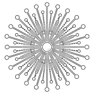 Futuristic Abstract Geometric Tech Burst Ã¢â¬' High-Tech Circle Vector Design