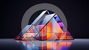 Futuristic and abstract home model icon
