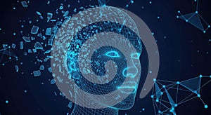 Digital Human Head Deconstructing into Data Particles