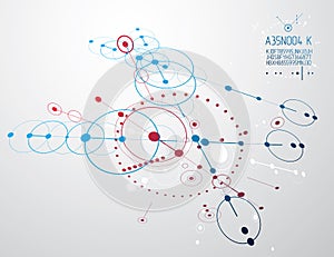 Futuristic abstract vector technology background. Mechanical eng