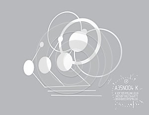 Futuristic abstract vector technology background. Mechanical eng