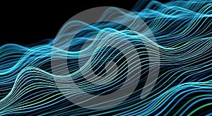Futuristic Abstract Wavy Lines Background