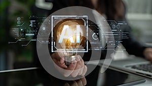 Futuristic AI dashboard for business intelligence and advanced data analysis. Fermion