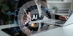 AI dashboard for advanced data analytics and business intelligence visualization. Fermion