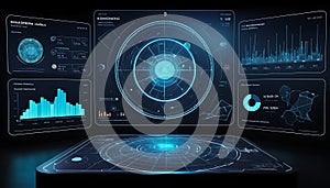 Futuristic AI Data Visualization