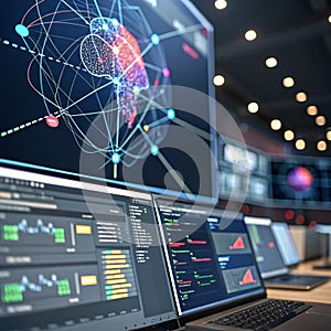 Futuristic AI-driven data network