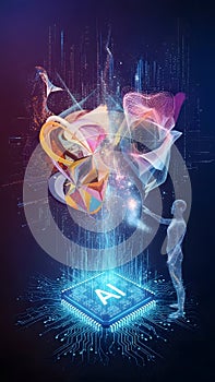 Futuristic AI Unleashing Digital Creativity and Art