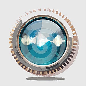 Futuristic AI Voice Recognition Interface