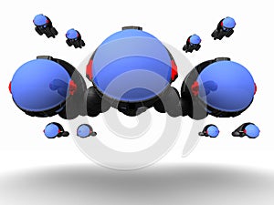 Futuristic alien space shuttle