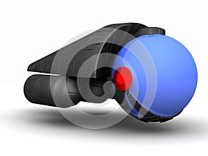 Futuristic alien space shuttle