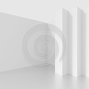 Futuristic Architecture Design. White Background with Minimalist