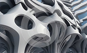 Futuristic architecture structure background, Generative AI Illustration