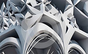 Futuristic architecture structure background, Generative AI Illustration