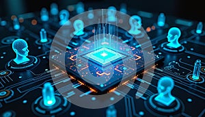 Futuristic Artificial Intelligence Circuitry