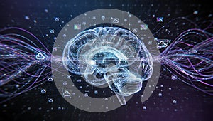 Futuristic Artificial Intelligence and Digital Brain Technology Concept
