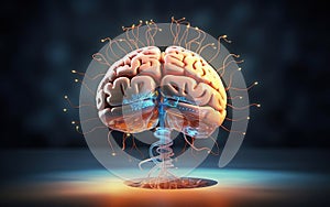 Inteligencia el organo.  tridimensional médico cerebro la tienda a enfoques 