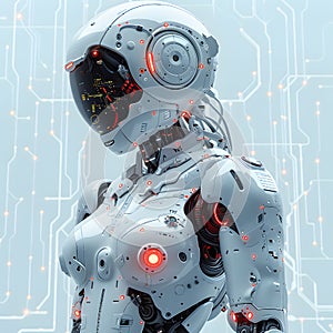 Futuristic Artificial Intelligence Robot Design Concept Illustration