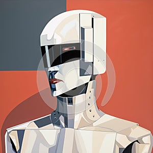 Futuristic Artworks: Robot Man In Minimalist Design