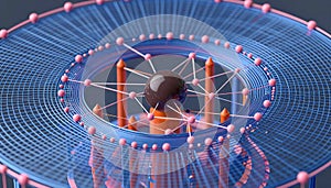 Futuristic Atomic Structure Design