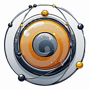 Futuristic Atomic Structure Illustration