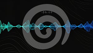 Futuristic Audio Spectrum Analysis Visualization