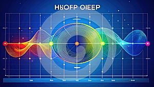 Futuristic Audio Spectrum Analysis Visualization