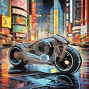 autobike in space city