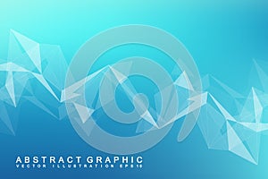 Futuristic background communication, globalization. Lines