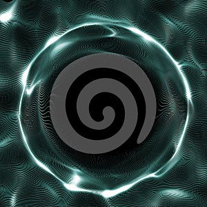 Futuristic Background. Lightning vortex background. 3D render illustrator. Abstract Tunnel. Futuristic Style. Turning