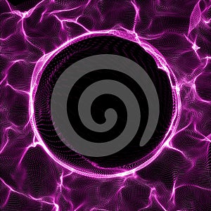 Futuristic Background. Lightning vortex background. 3D render illustrator. Abstract Tunnel. Futuristic Style. Turning