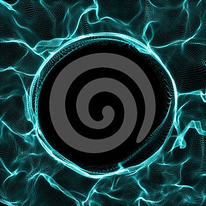 Futuristic Background. Lightning vortex background. 3D render illustrator. Abstract Tunnel. Futuristic Style. Turning