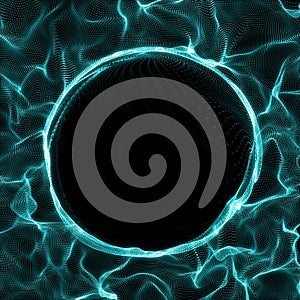 Futuristic Background. Lightning vortex background. 3D render illustrator. Abstract Tunnel. Futuristic Style. Turning