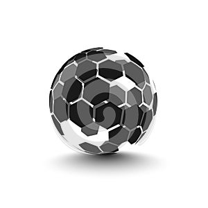 Futuristic ball of elements vector illustration