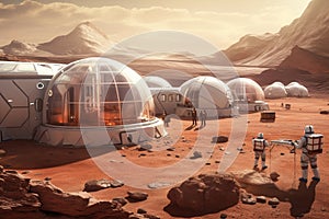 futuristic bases marking the frontier of interplanetary exploration.