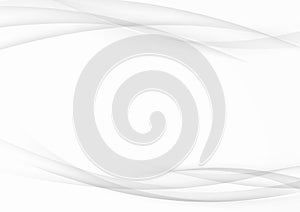 Futuristic beautiful grey white soft graphic swoosh background