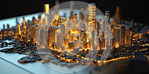 Futuristic Big Data Network Visualization of a Realistic Cityscape