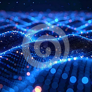 Futuristic Big Data Visualization Wave